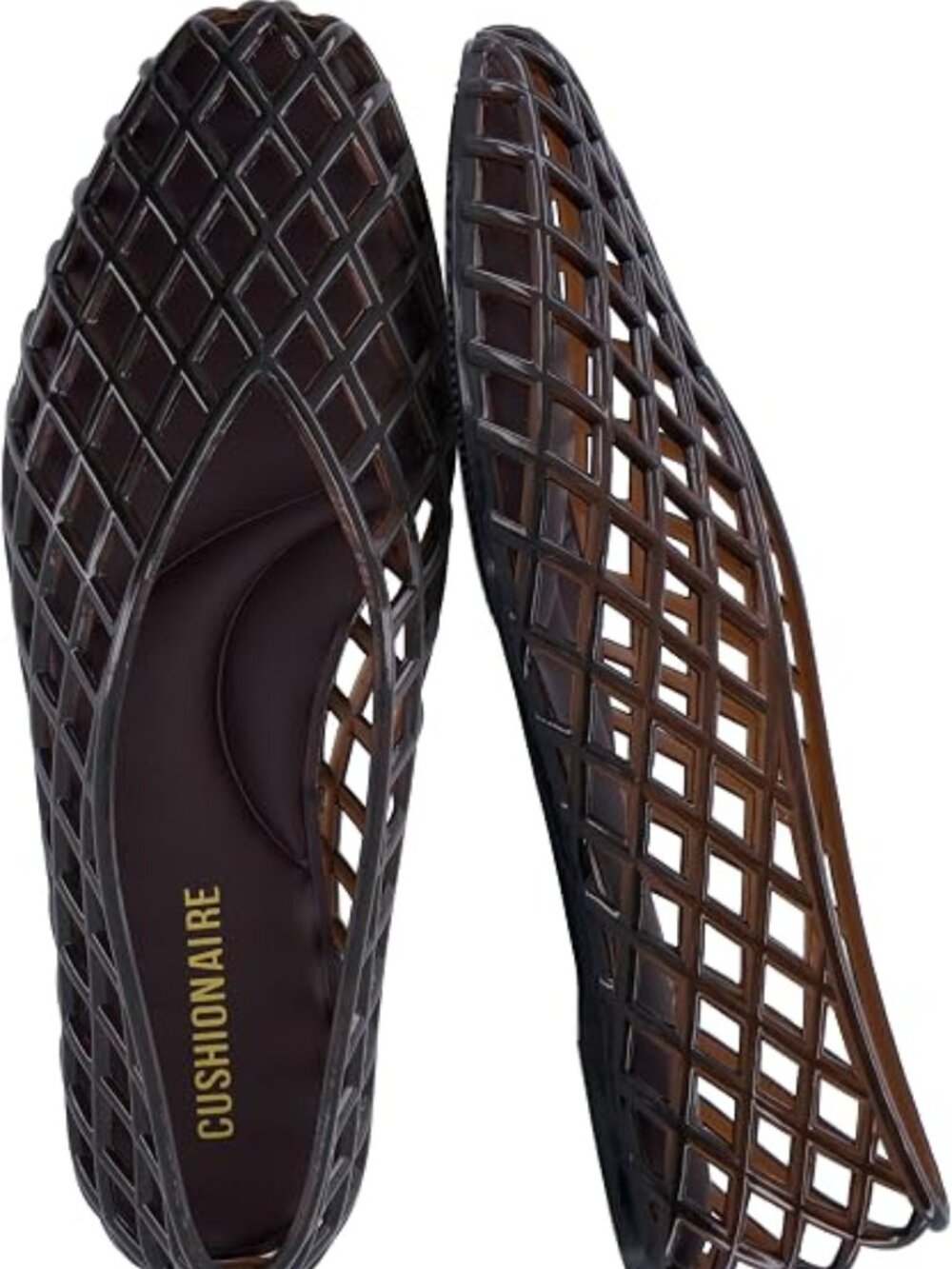 Modern Lattice Ballet Flats for Women, Comfortable Slip On Pointed Toe Womens Je